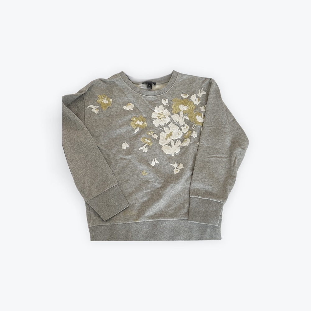 J Crew embroidered flowers sweatshirt